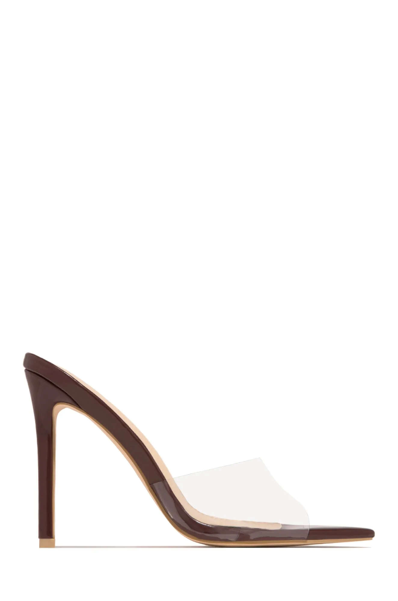 Beauty Blogger Clear Strap Heel Mules - Black