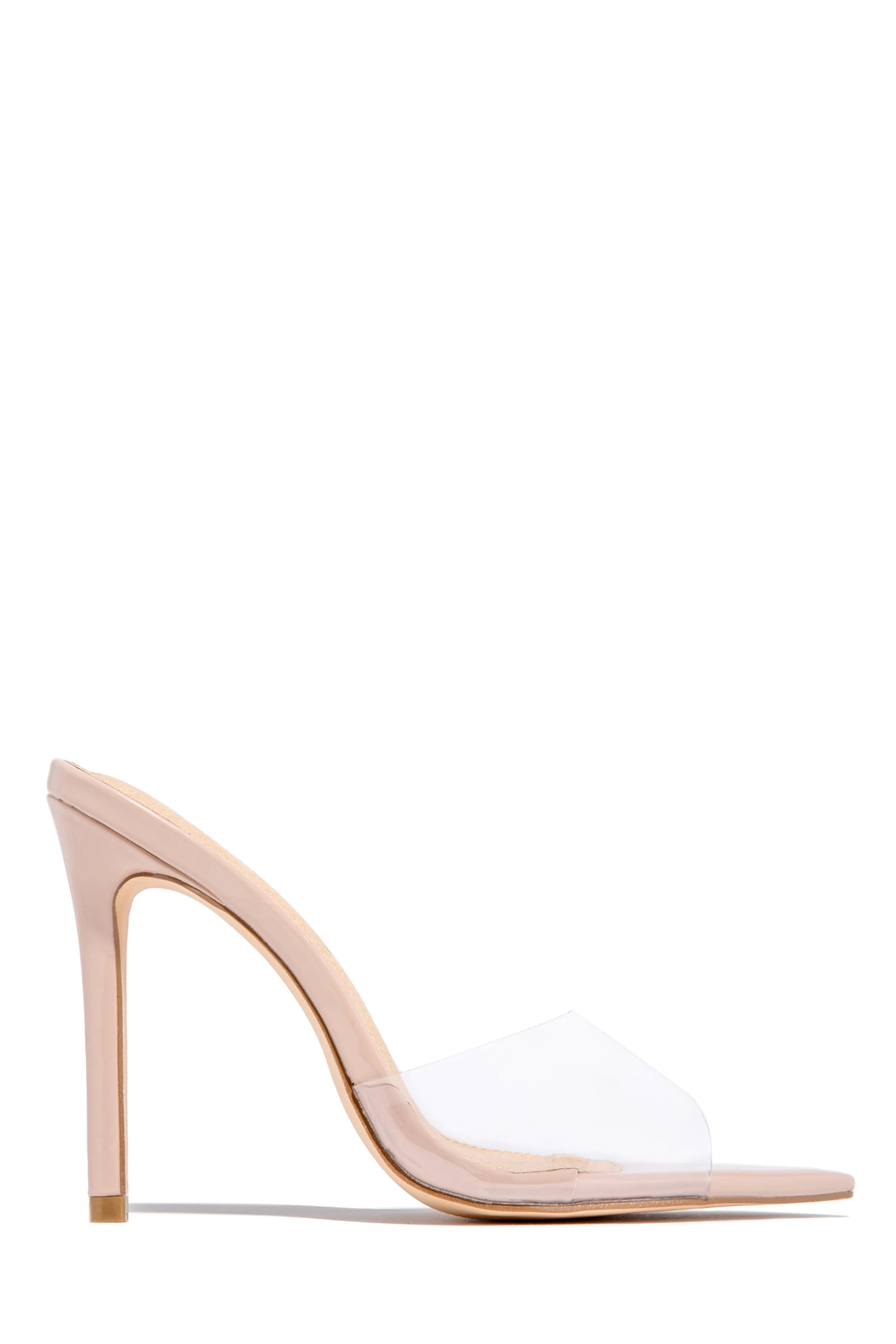 Beauty Blogger Clear Strap Heel Mules - Black