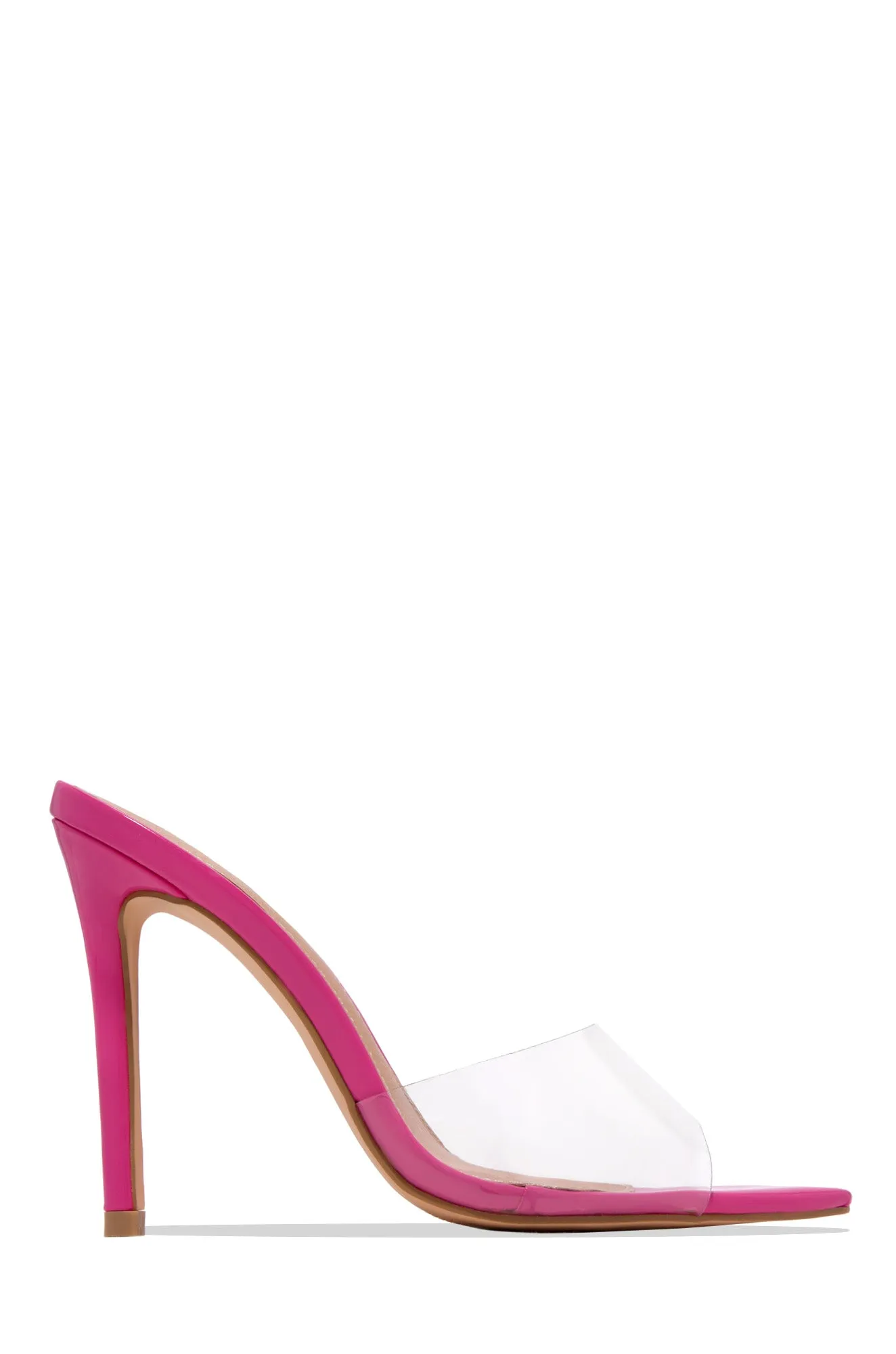 Beauty Blogger Clear Strap Heel Mules - Black