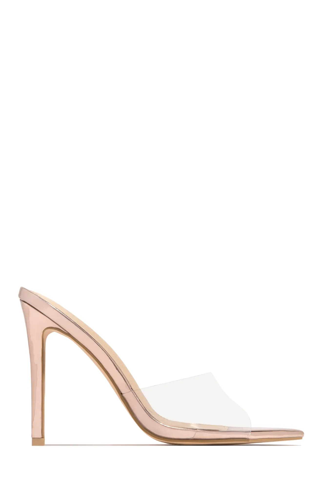 Beauty Blogger Clear Strap Heel Mules - Black