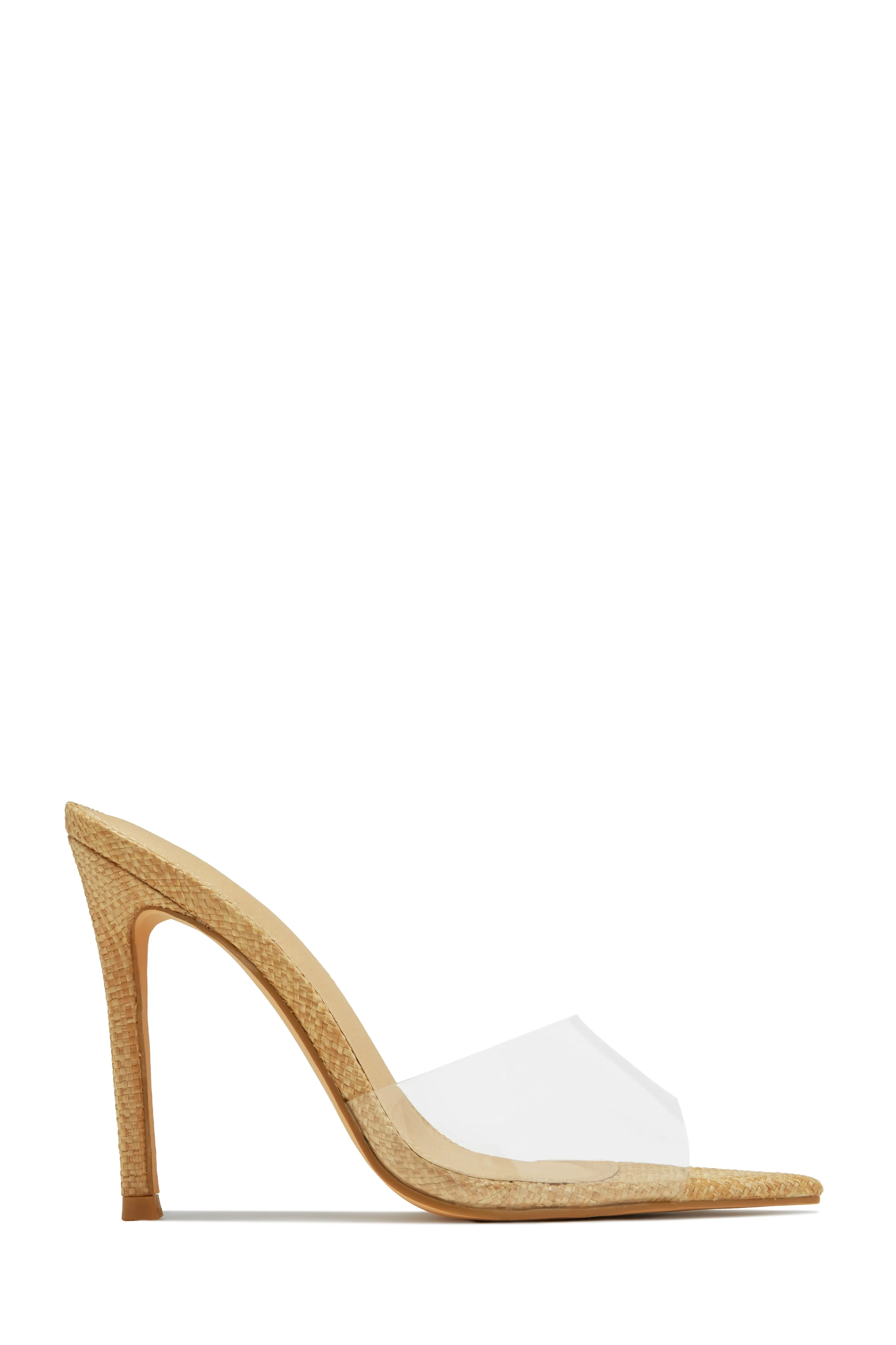 Beauty Blogger Clear Strap Heel Mules - Red