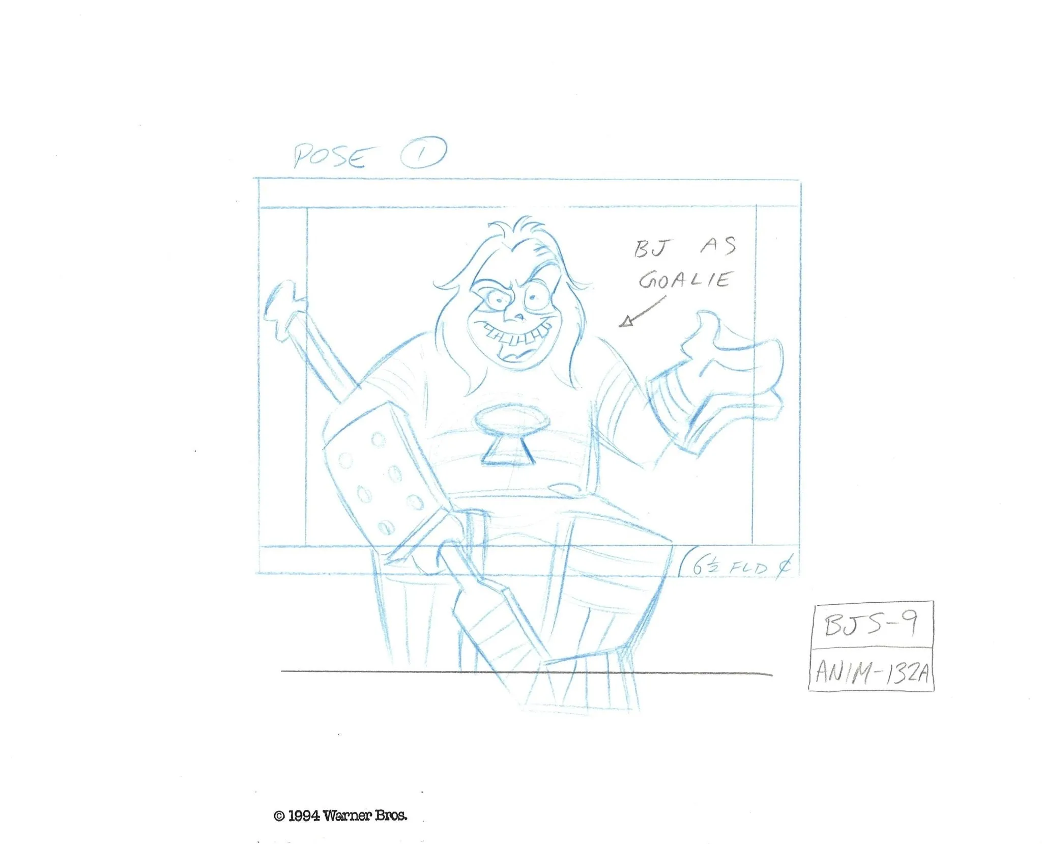 Beetlejuice The Animated Series Original Production Cel With Matching Drawing: Beetlejuice