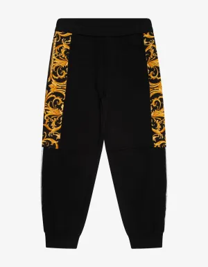 Black Barocco Insert Sweat Pants