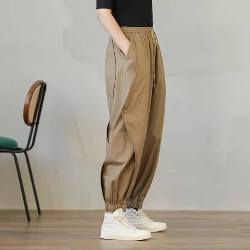 Calça Jogging Botões Cintura Elástica