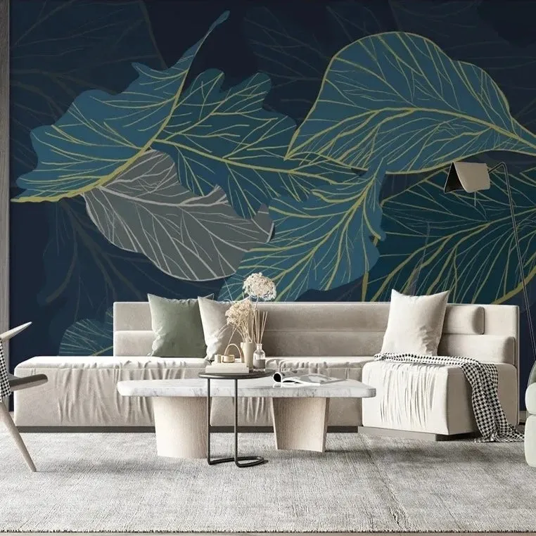 Custom Wallpaper Mural Big Leaves (㎡)