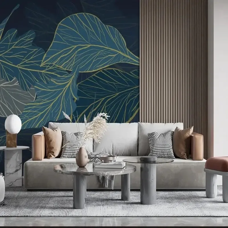 Custom Wallpaper Mural Big Leaves (㎡)