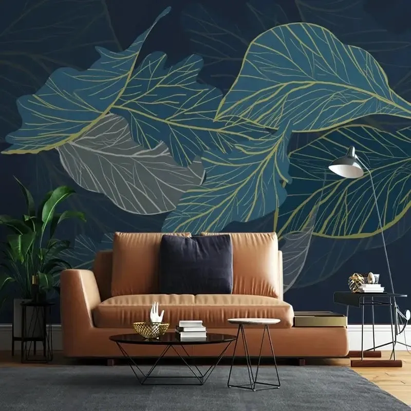 Custom Wallpaper Mural Big Leaves (㎡)