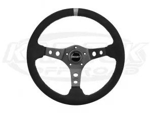GRANT 694 Performance & Race Steering Wheel 13.75" Dia., Grey Stripe, Suede