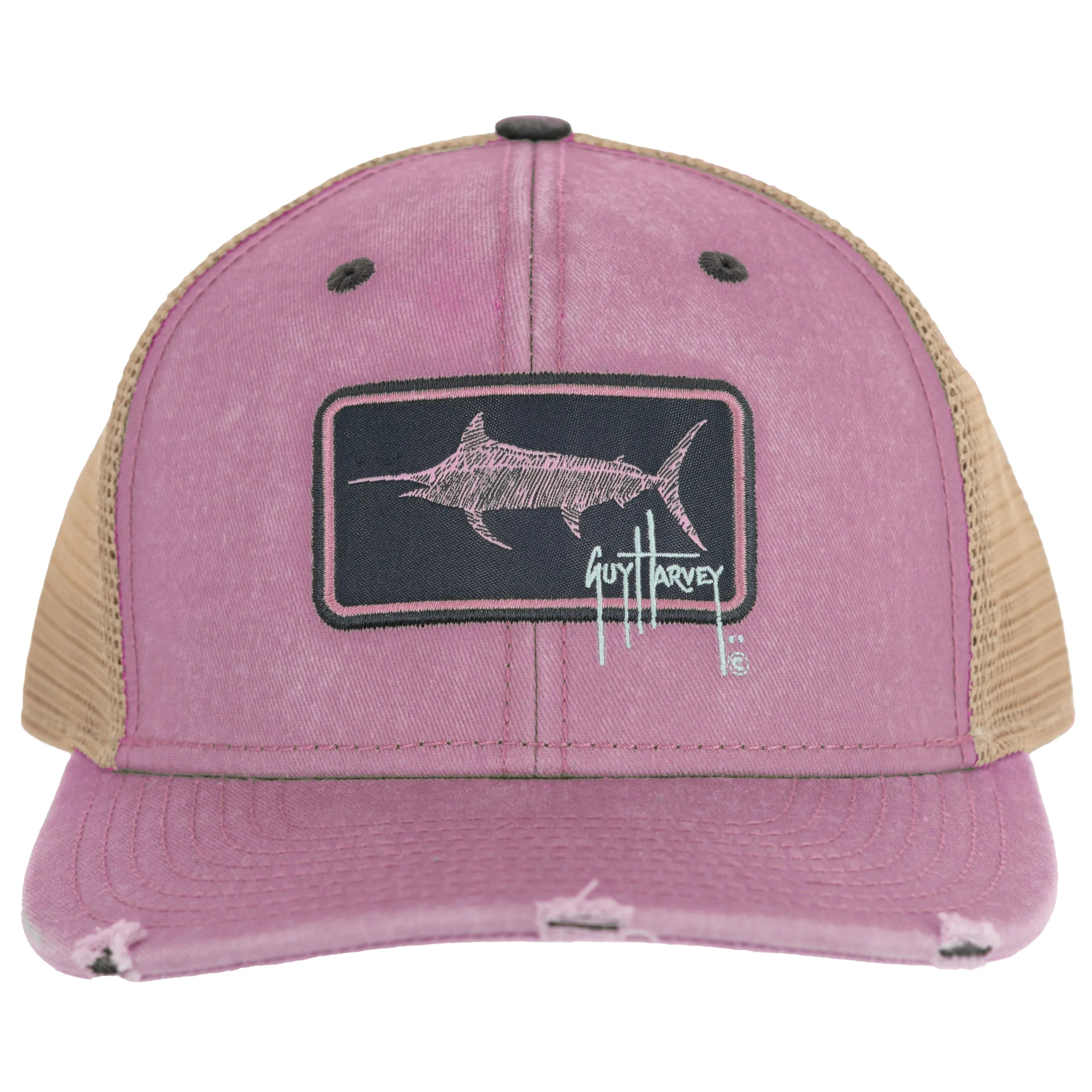 Ladies Pink Billfish Patch Mesh Trucker Hat