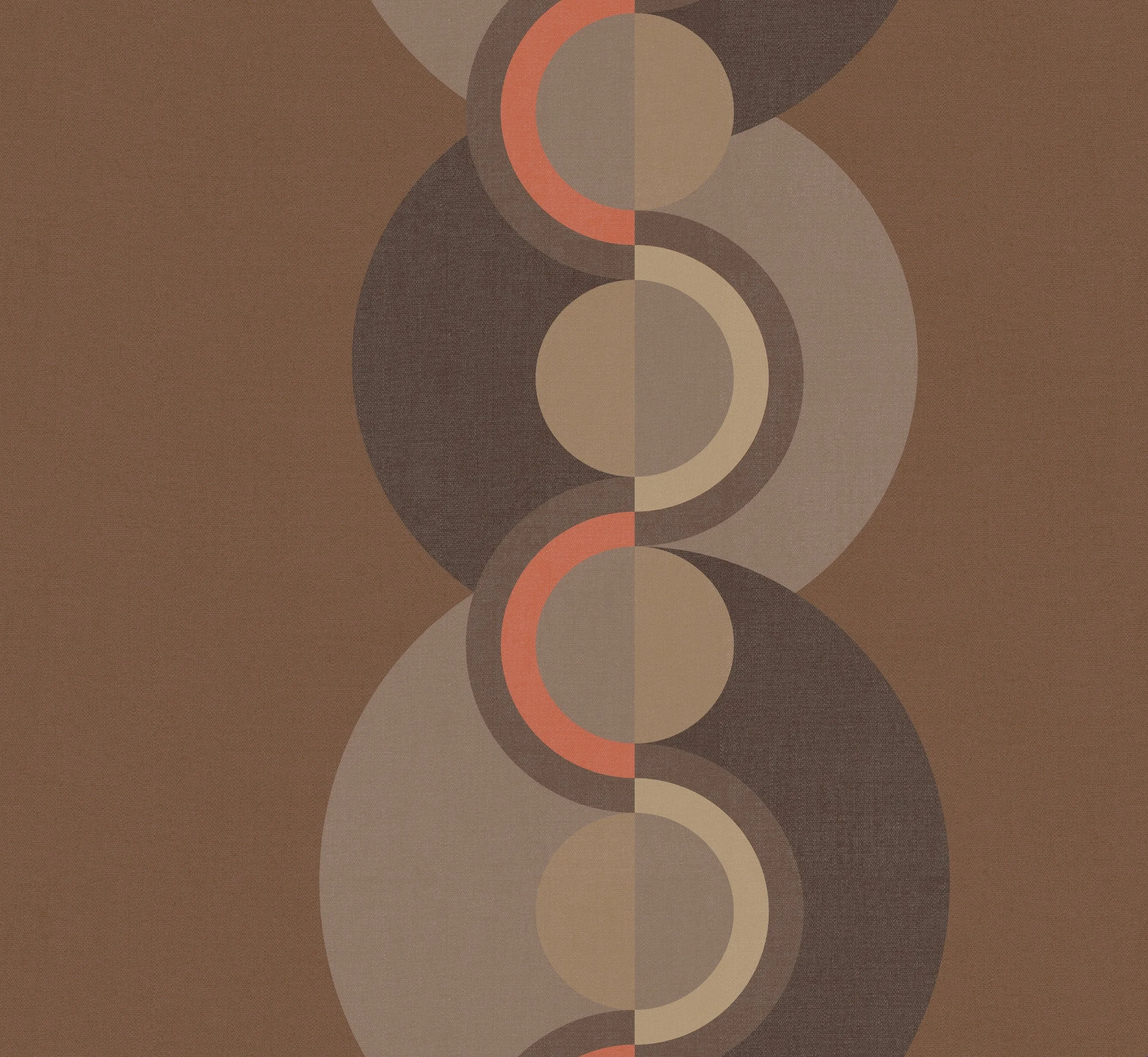 Retro Circle wallpaper - Chocolate   Coral