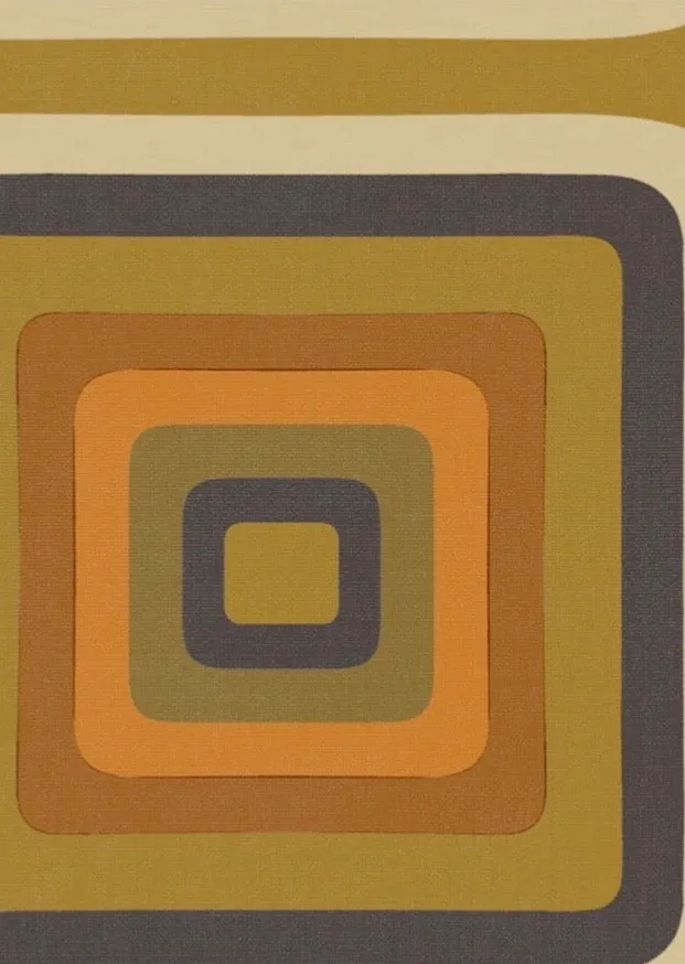 Retro Square  Geometric wallpaper - Ochre   Mustard
