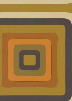Retro Square  Geometric wallpaper - Ochre   Mustard