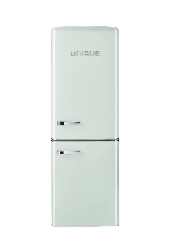 Unique 9 cu/ft Retro AC Bottom Mount Refrigerator
