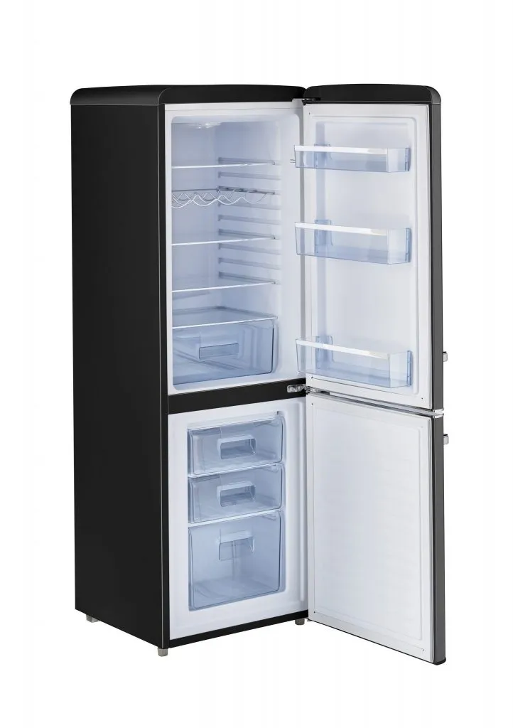 Unique 9 cu/ft Retro AC Bottom Mount Refrigerator