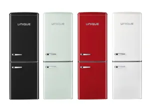 Unique 9 cu/ft Retro AC Bottom Mount Refrigerator