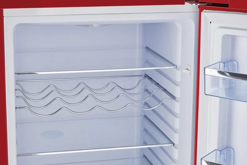 Unique 9 cu/ft Retro AC Bottom Mount Refrigerator