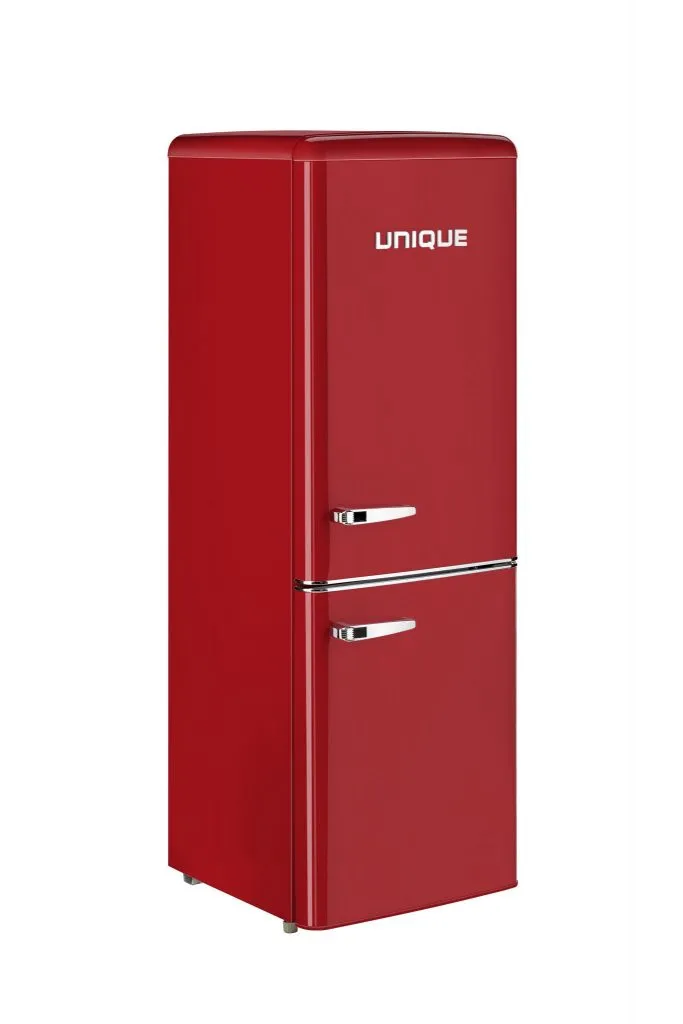 Unique 9 cu/ft Retro AC Bottom Mount Refrigerator