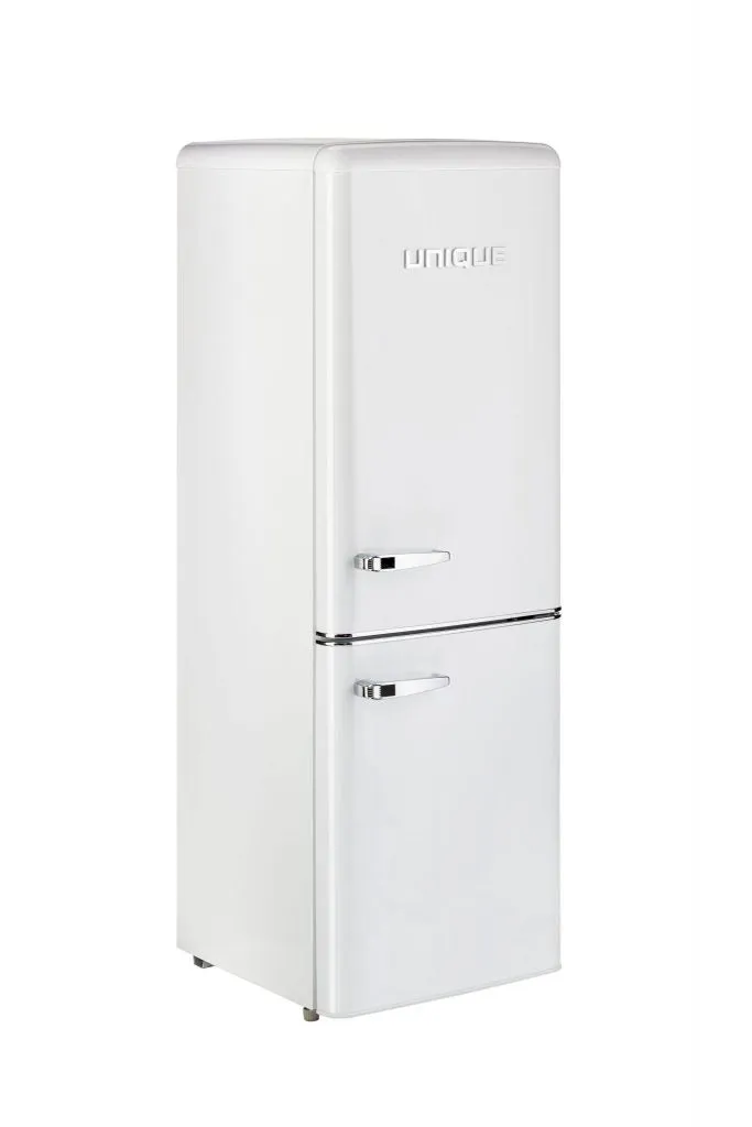Unique 9 cu/ft Retro AC Bottom Mount Refrigerator