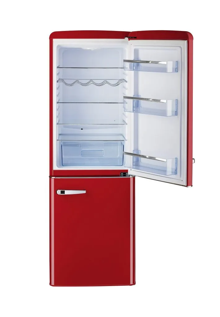 Unique 9 cu/ft Retro AC Bottom Mount Refrigerator