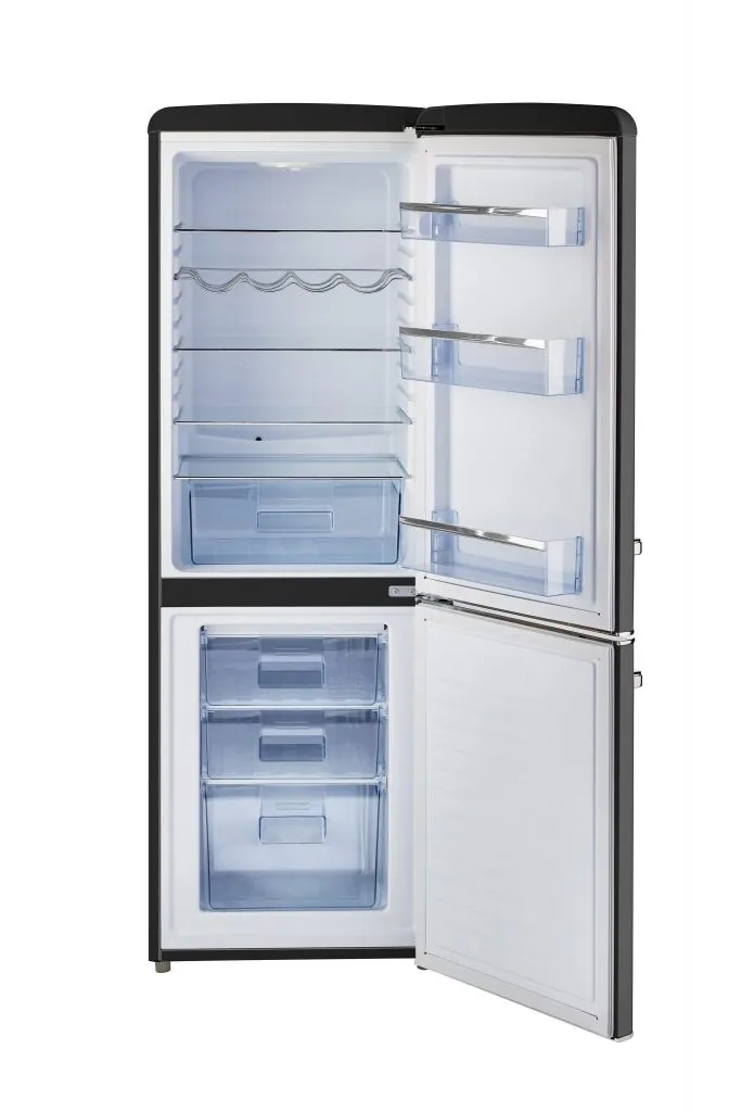Unique 9 cu/ft Retro AC Bottom Mount Refrigerator
