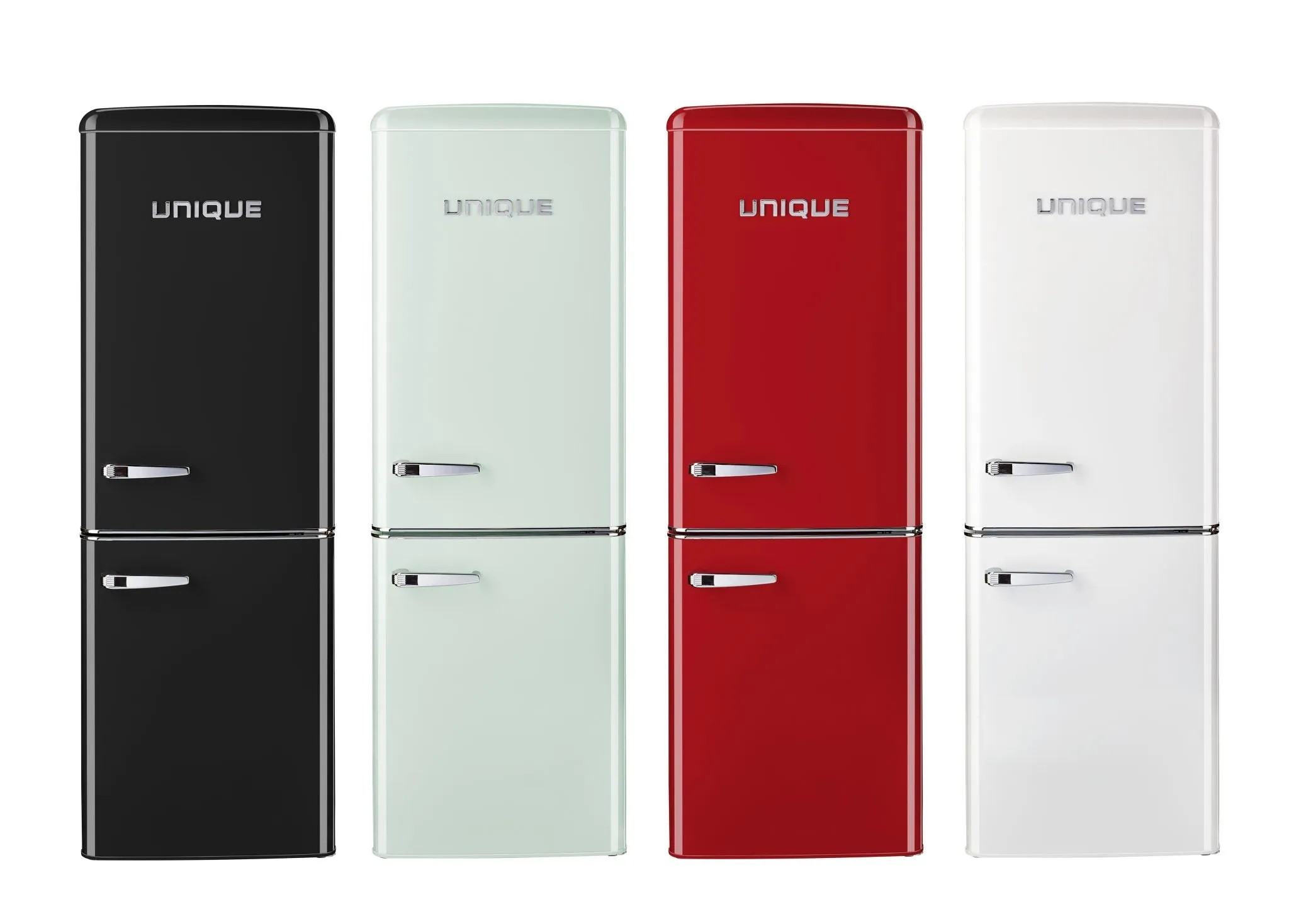 Unique 9 cu/ft Retro AC Bottom Mount Refrigerator