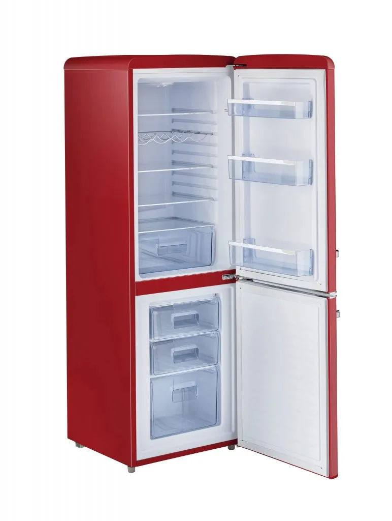 Unique 9 cu/ft Retro AC Bottom Mount Refrigerator