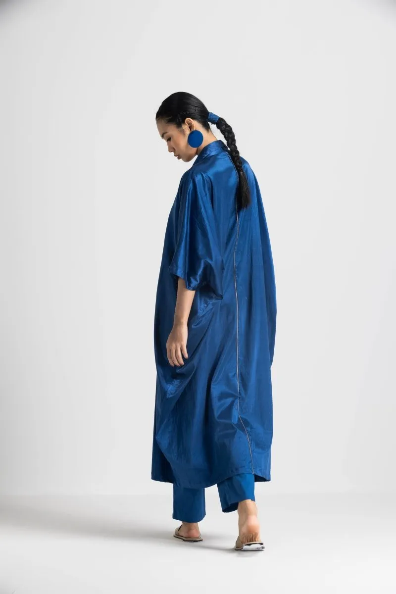 V Neck Kaftan Co-ord - Electric Blue (Set of 3)